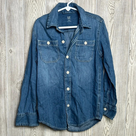 Youth Denim Button Up Gap Size Small - Picture 1 of 4